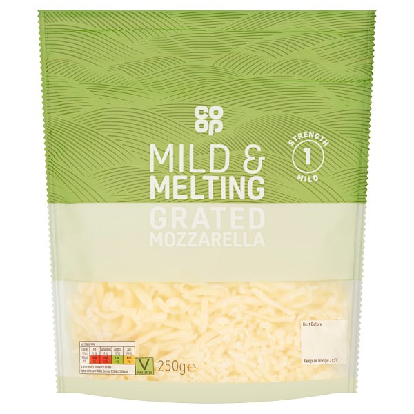 Co Op Mozzarella Grated 250g