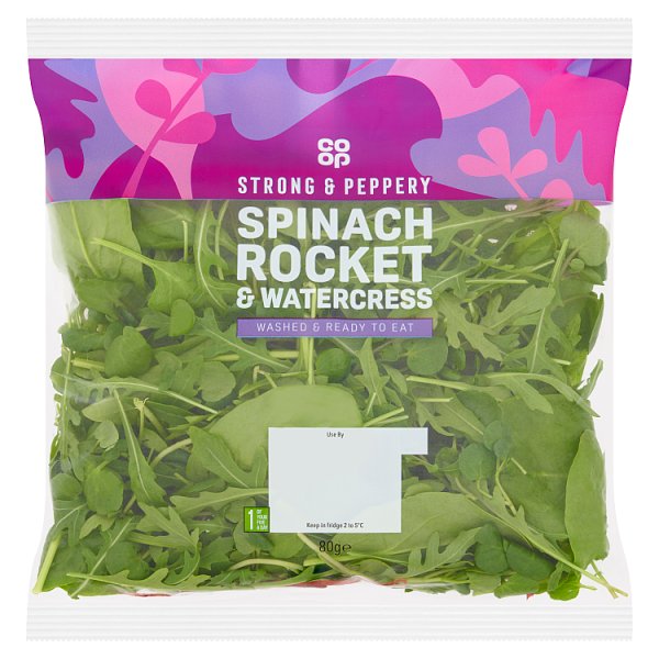 Co Op Watercress Spinach & Rocket 80g