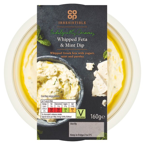 Co Op Irresistible Feta Dip with Mint Oil 160g