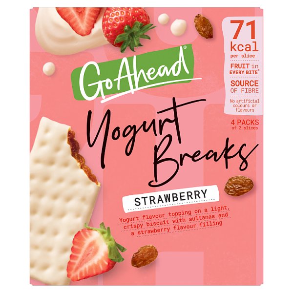 McVitie's Go Ahead Strawberry Yoghurt Breaks 4pack