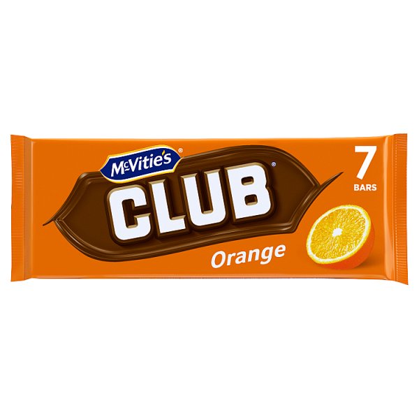 McVities 7 Club Orange Chocolate Bars 161g