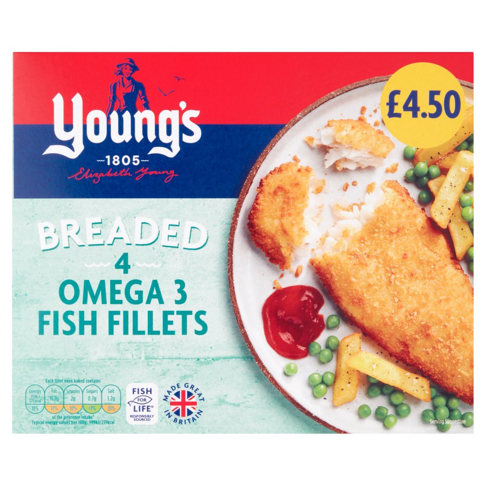 Youngs Breaded Fish Fillets PM Â£4.50