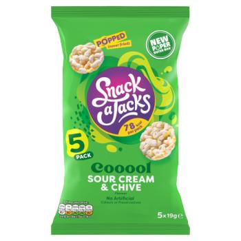 Snack A Jacks Crispy Sour Cream Chive 5 x 19g