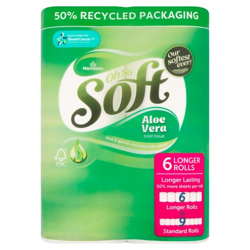 Morrisons Aloe Vera Toilet Tissue Large Rolls 6pk