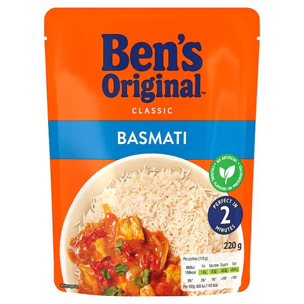 BULK Ben's Original Basmati Microwavable Rice 220g x6