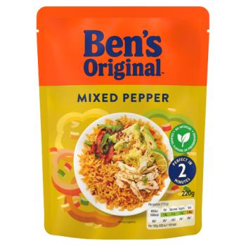 Bens Original Mixed Pepper Microwave Rice 220g