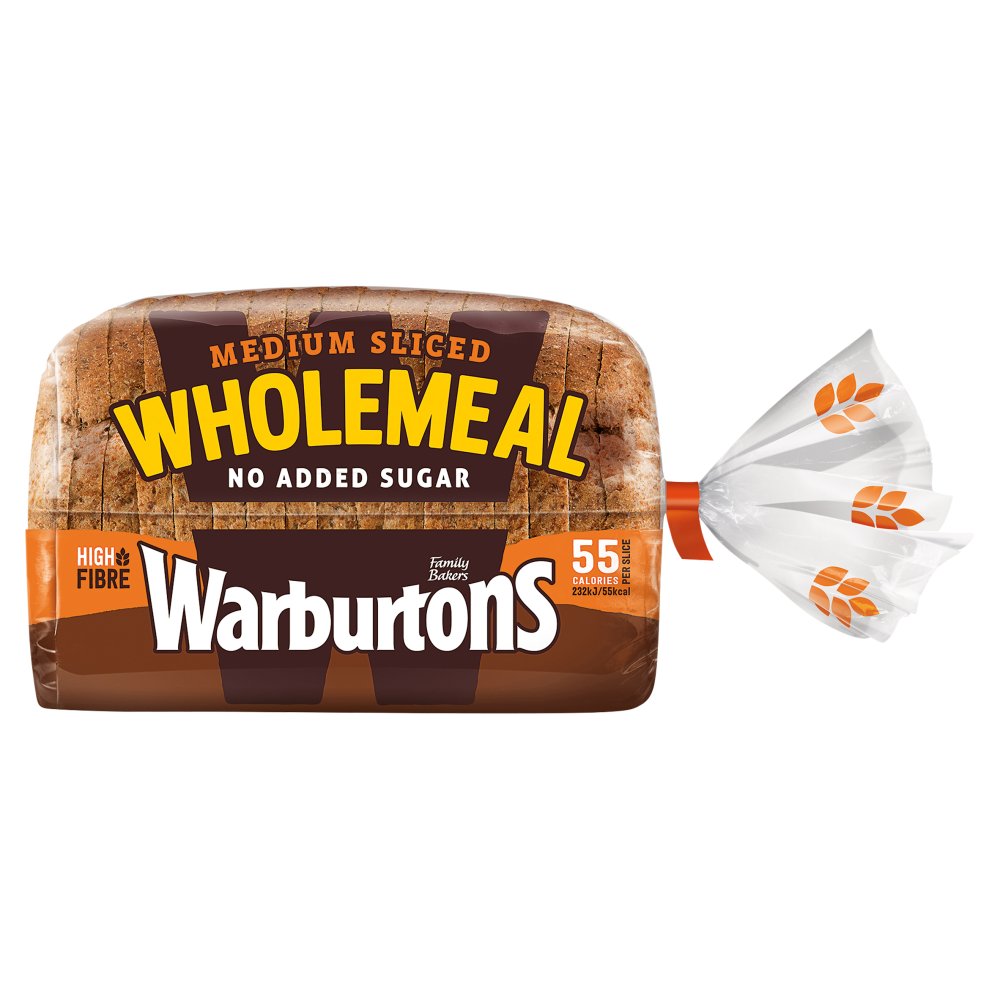 Warburtons 400g Wholemeal Medium Sliced Loaf