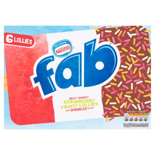 Fab Lollies x 6 58ml