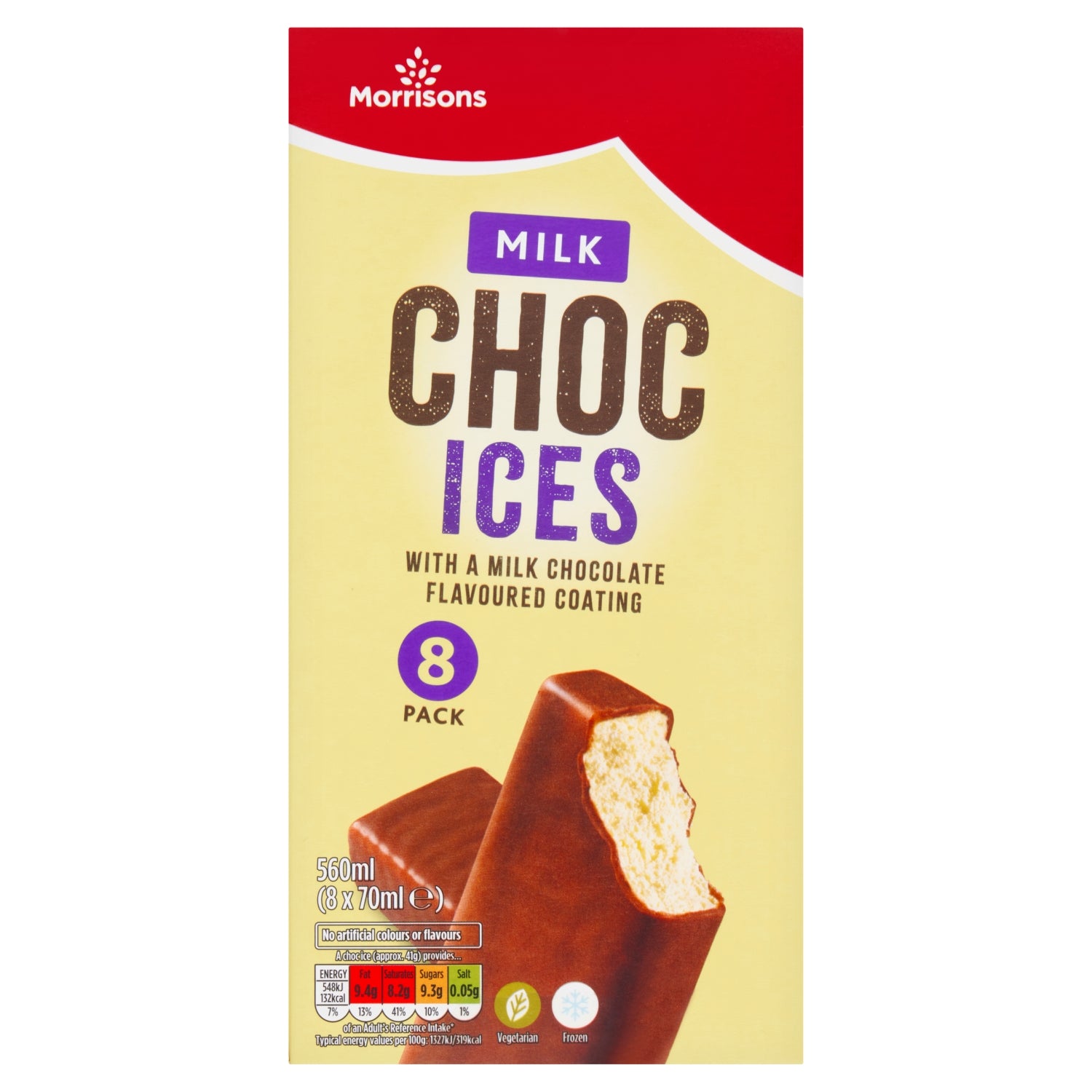Morrisons Milk Chocolate Ices 8pk 280ml