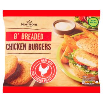 Morrisons 8 Chicken Burgers 456g