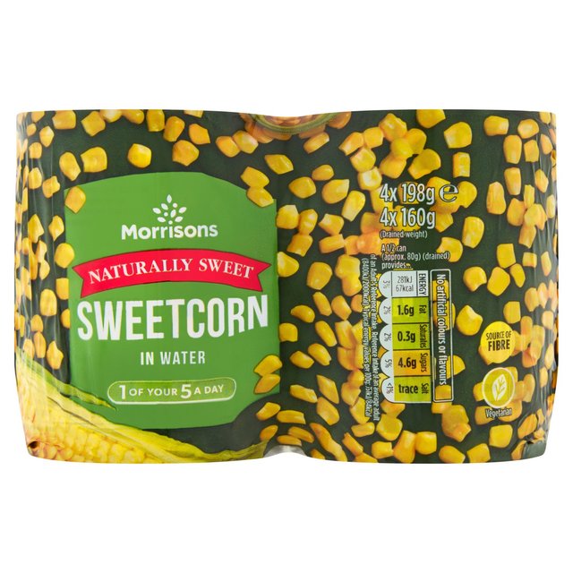Morrisons Sweetcorn in Water 4 x 198g
