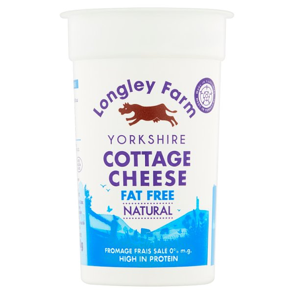 Longley Fat Free Natural Cottage Cheese 250g