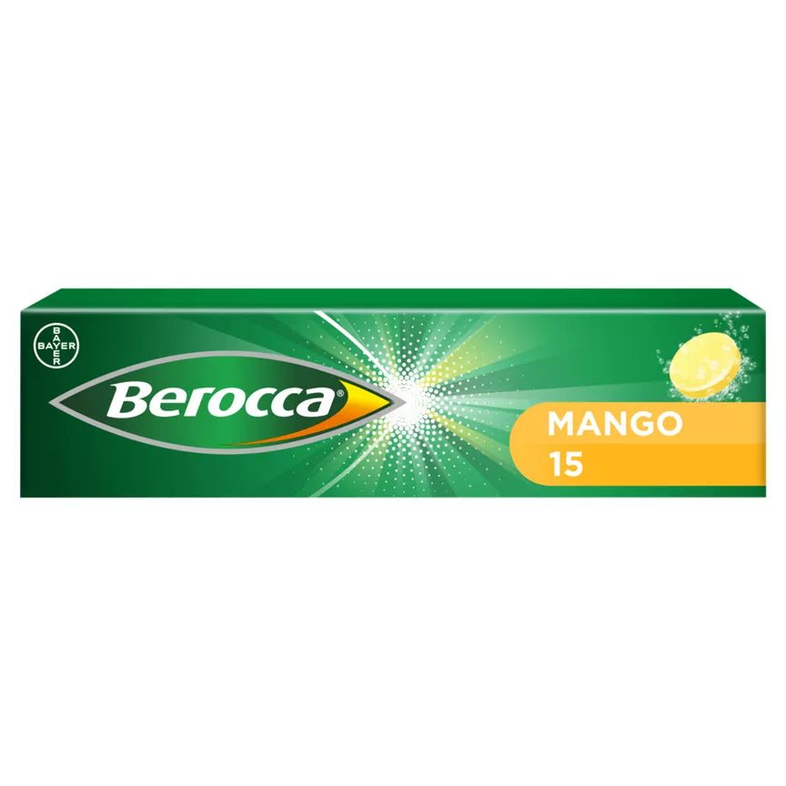 Berocca Effervescent Tablets Mango 15pk