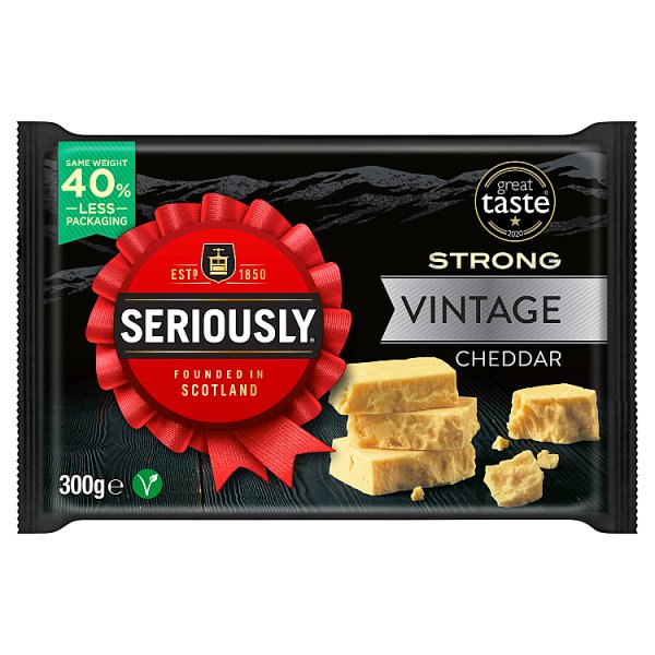 Seriously Strong Intense & Crumbly Vintage Cheddar 300g
