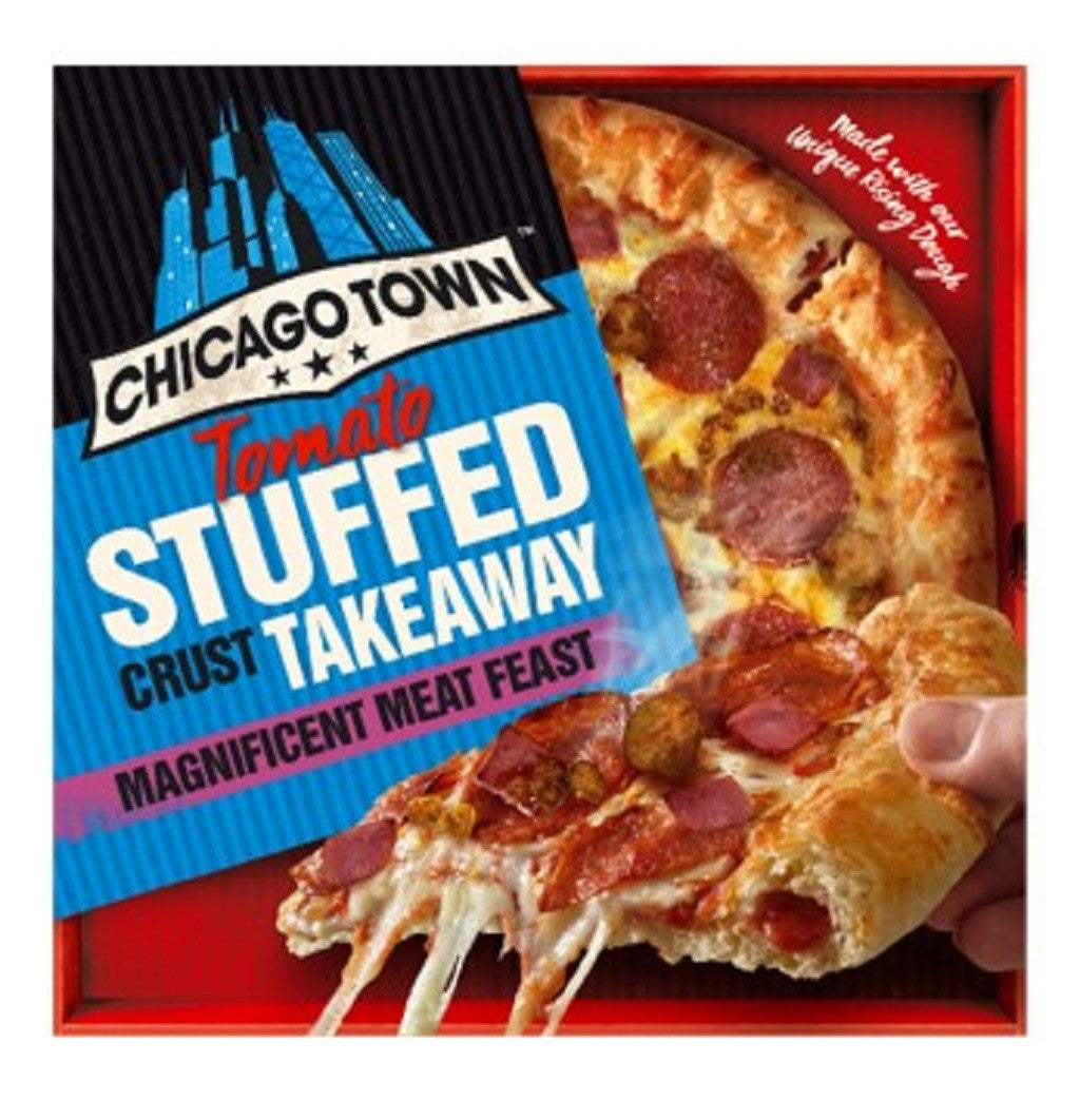 Chicago Town Tomato Stuffed Crust Magnificent Meat Feast Pizza 640g