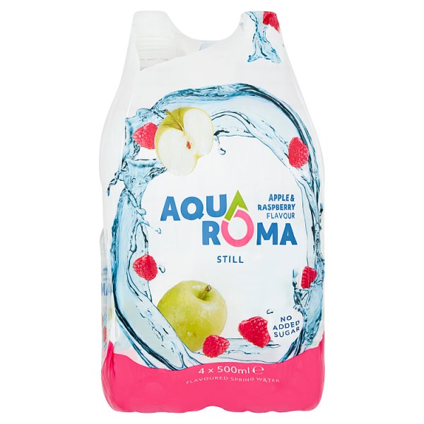 BULK Aquaroma Apple & Raspberry Flavoured Water 24x500ml