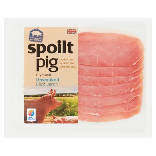 Spoilt Pig Unsmoked Back Bacon 184g