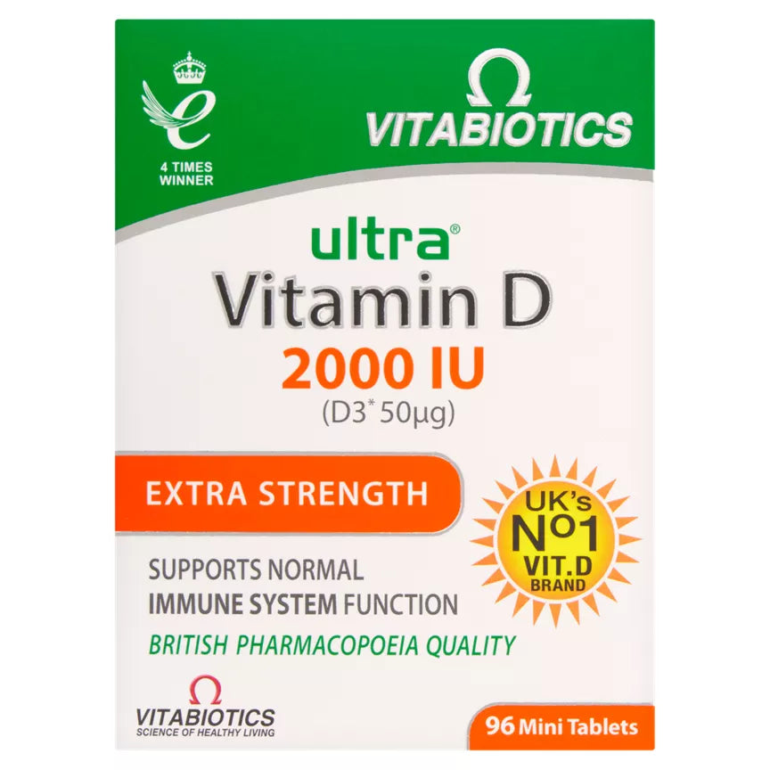 Vitabiotics Ultra Vitamin D 2000 IU Tablets 96pk