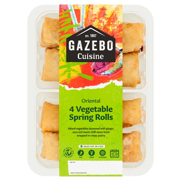 Gazebo 4 Veg Spring Rolls - 200g