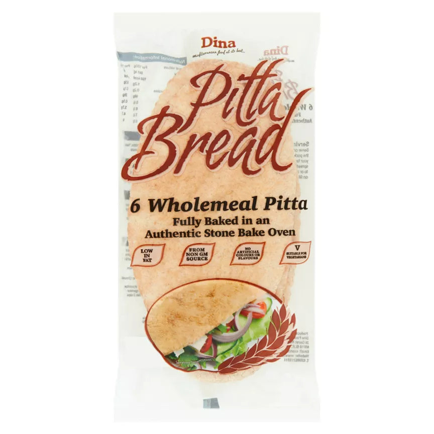 Dina Wholemeal Pitta Bread 6pk