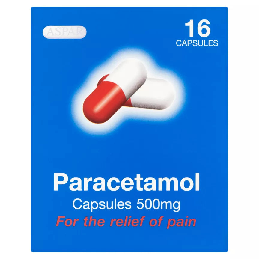 Aspar Paracetamol Caplets 500mg 16pk [224]