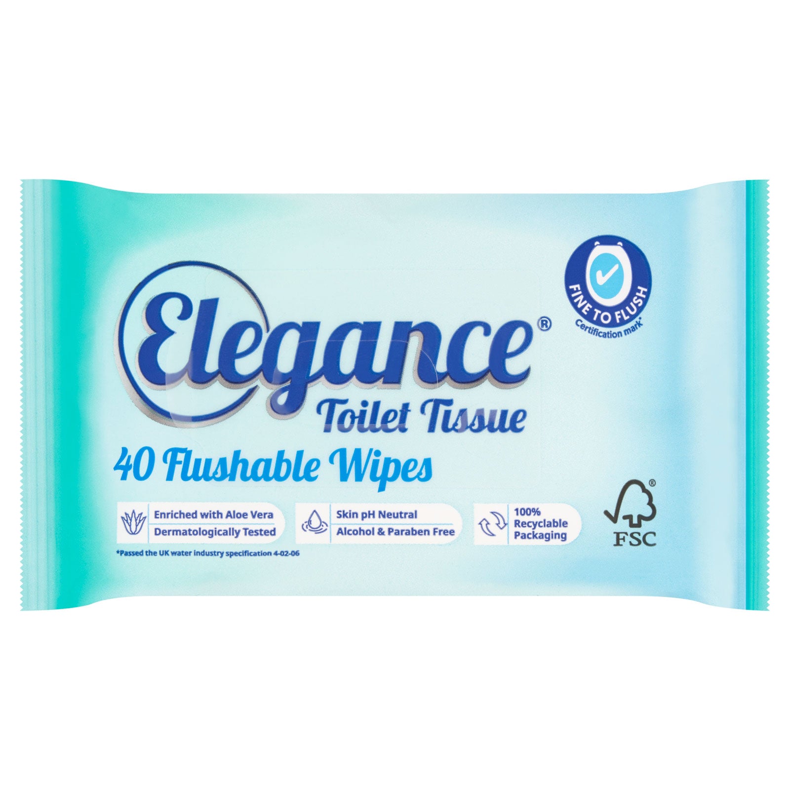 Elegance Toilet Tissue Flushable wipes 40s