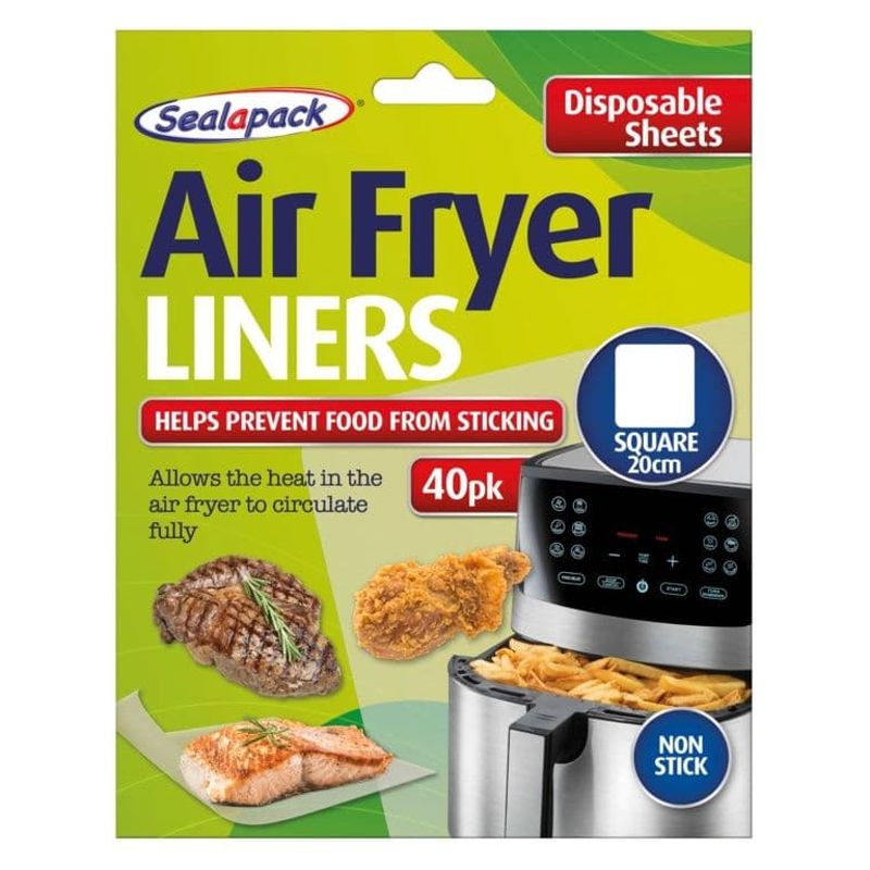 Sealapack Disposable Air Fryer Liners Square 20cm Pk 40