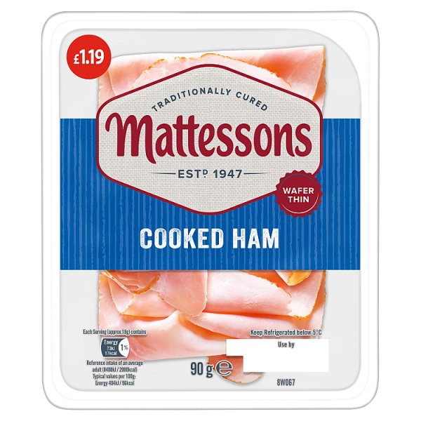 Matterson Wafer Thin Cooked Ham PM1.19 90g