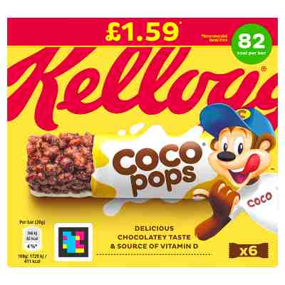 Kellogg's Coco Pops Snack Bars 6pack PMP1.39