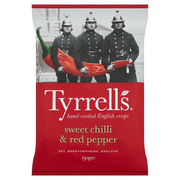 BULK Tyrrells Sweet Chilli & Red Pepper Crisps 8x150g