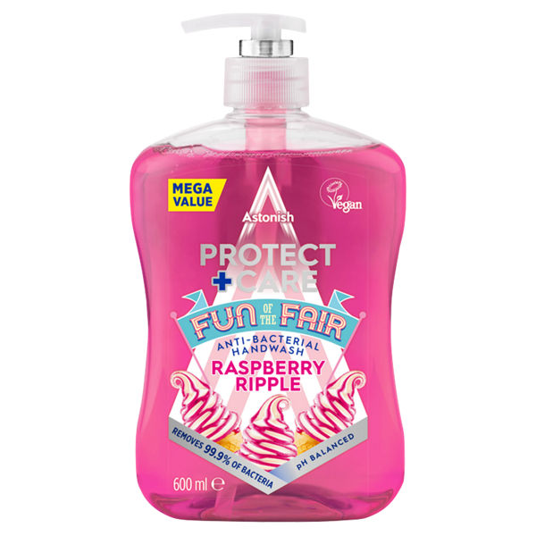 Astonish Protect & Care Anti-Bacterial Handwash Raspberry Ripple 600ml