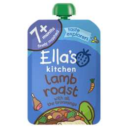 Ellas Kitchen Organic Lamb Roast Dinner Baby Food Pouch 7 Plus Months 130g
