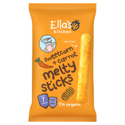 Ellas Kitchen Sweetcorn Carrot Melty Sticks 17g