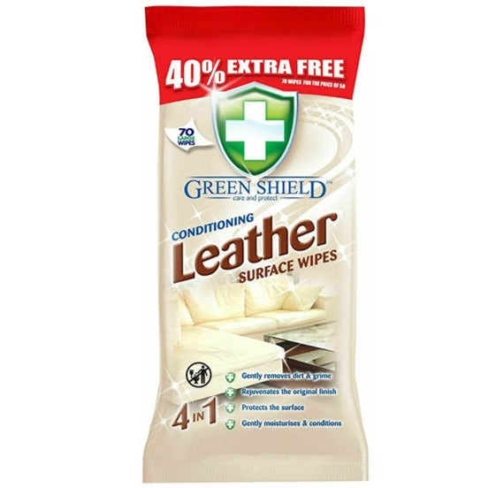 GREENSHIELD LEATHER CONDITION WIPES X70