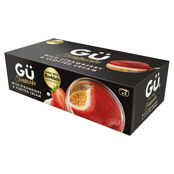 Gu Strawberry & Clotted Cream Cheesecake Desserts 2 x 87g