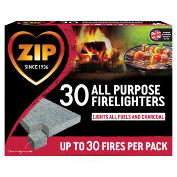 ZIP FIRELIGHTERS BLOCK x30