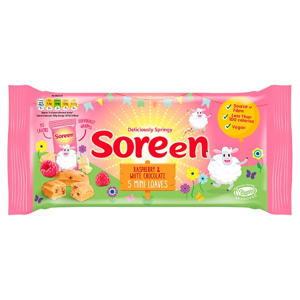 Soreen Raspberry & White Chocolate Mini Loaves 5pk