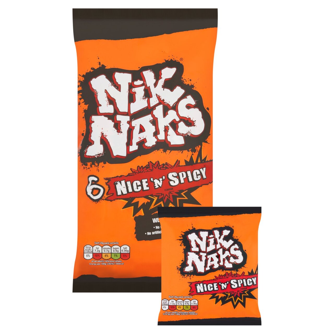 Nik Naks Nice N Spicy 6 x 20g