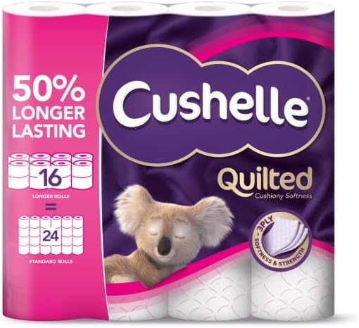 Cushelle Quilted 50% longer 16 roll