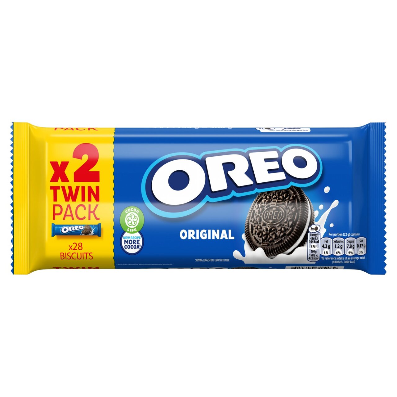 Oreo Original Twin Pack 28 Biscuits 2 x 154g