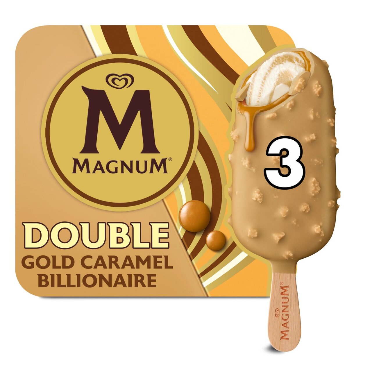 Magnum Gold Double Caramel Billionaire Ice Cream 85ml