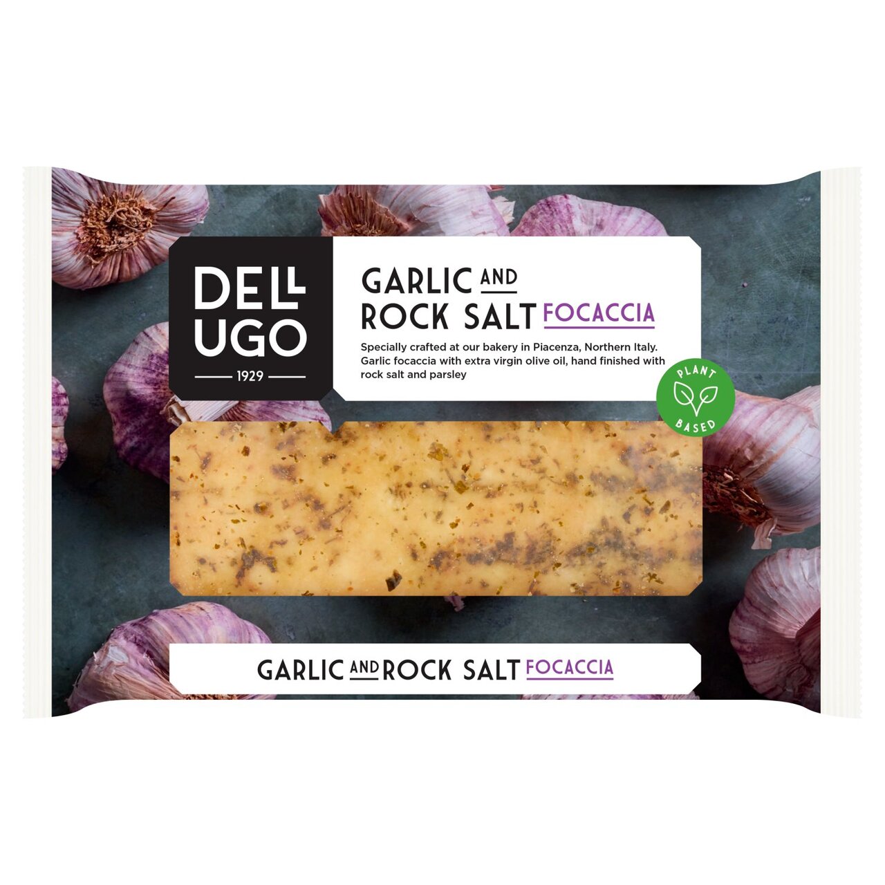 Dell Ugo Roasted Garlic & Rock Salt Focaccia 170g