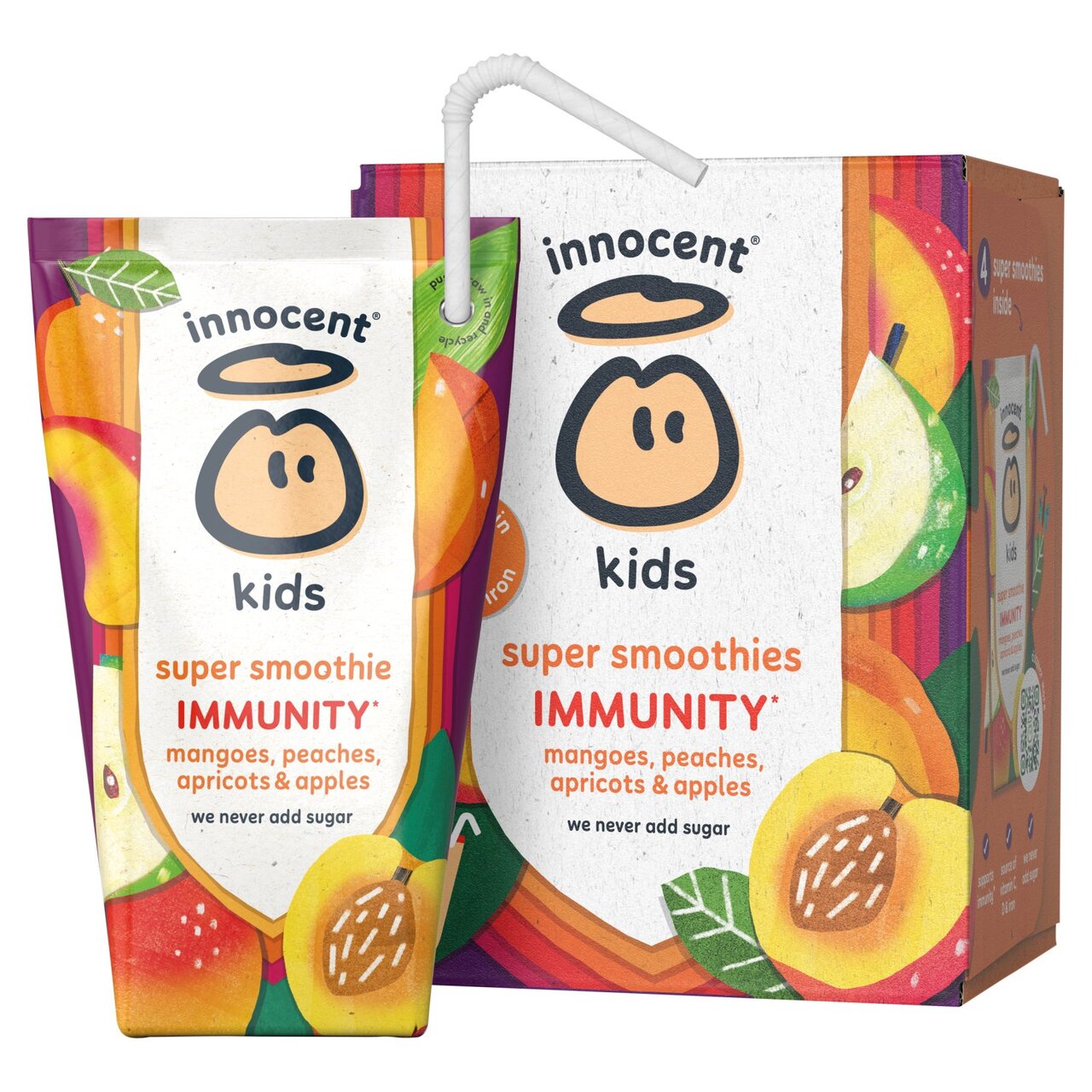 Innocent Super Kids Mango&Peach Smoothies 4pk
