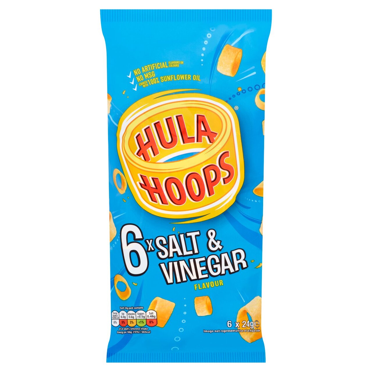 Hula Hoops Salt & Vinegar 6 x 24g