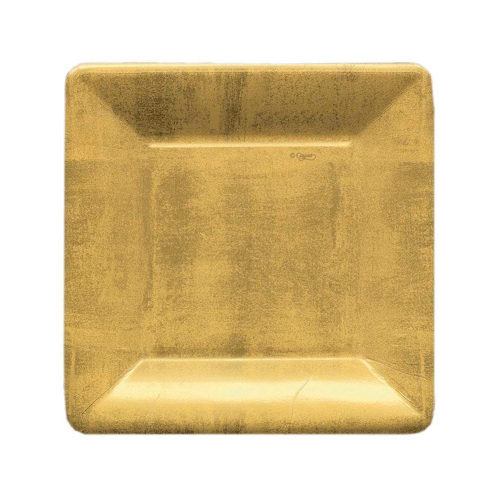 Caspari Disposable Gold Plate 8pk