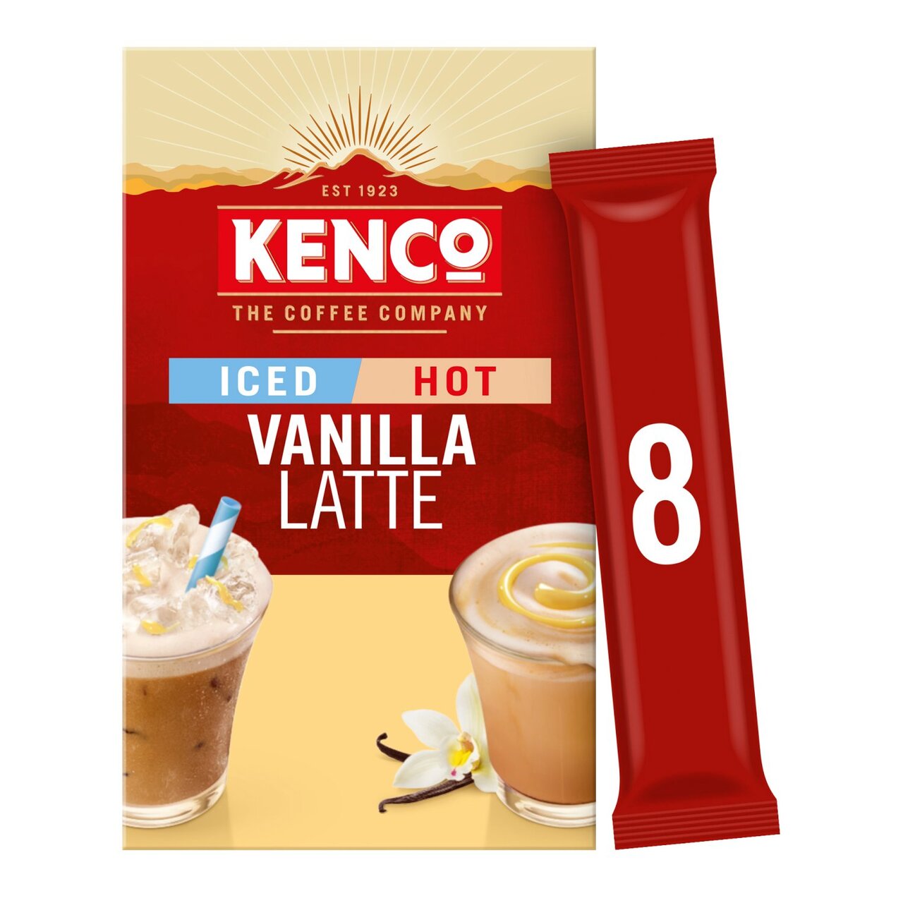 Kenco Iced Hot Vanilla Latte Coffee Sachets 8pk