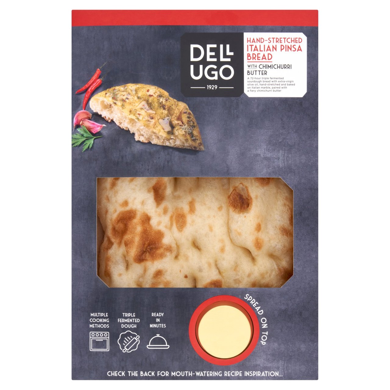 Costco Dell Ugo Pinsa Bread Chimichurri Butter 3x220g