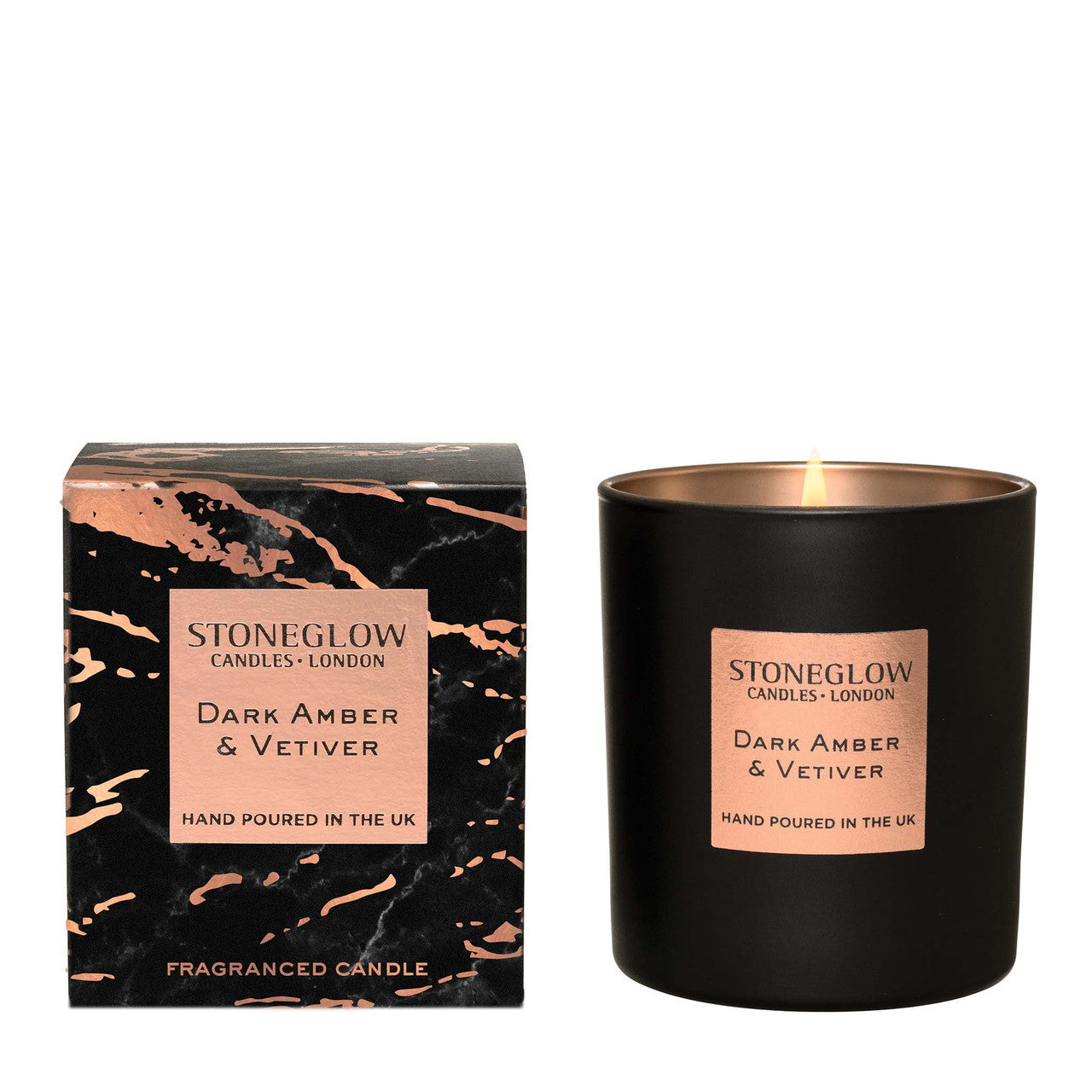 Stoneglow Candle, Dark Amber & Vetiver