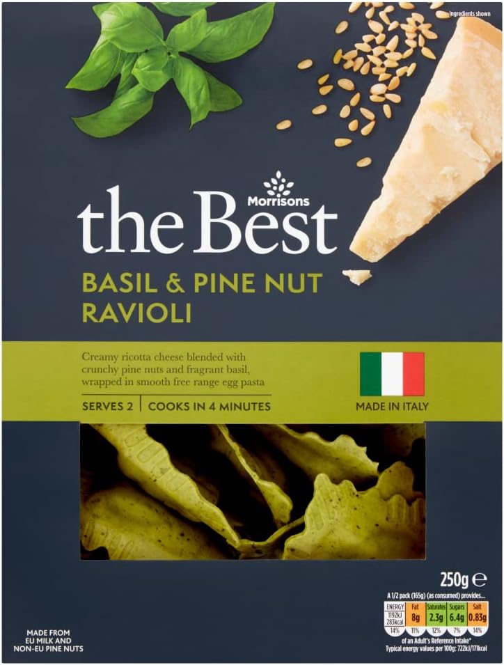 Morrisons The Best Basil Pesto Ravioli Pasta 250g