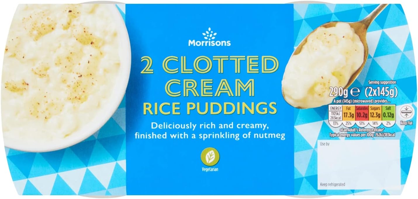 Morrisons Clotted Cream Rice Pudding 2 x 145g